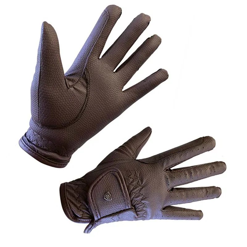 Woof Wear Competition Riding Gloves Unisex in Chocolate